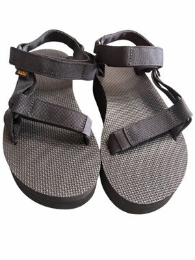 Teva Black Textured Strappy Sandals